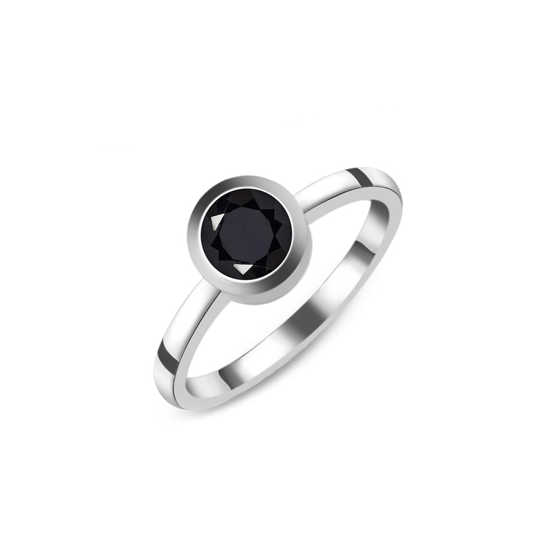 Black Tourmaline Ring-(BLS-SR-237.)